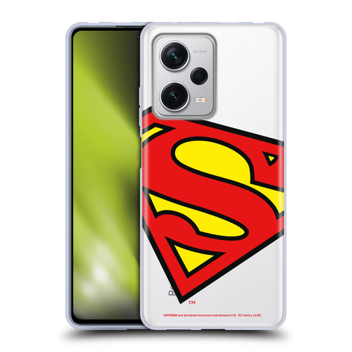 Superman DC Comics Logos Oversized Soft Gel Case for Xiaomi Redmi Note 12 Pro+ 5G