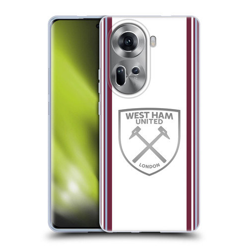 West Ham United FC 2023/24 Crest Kit Away Soft Gel Case for OPPO Reno11