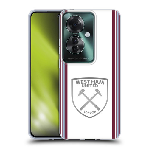 West Ham United FC 2023/24 Crest Kit Away Soft Gel Case for OPPO Reno11 F 5G / F25 Pro 5G