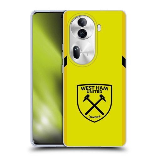 West Ham United FC 2023/24 Crest Kit Away Goalkeeper Soft Gel Case for OPPO Reno11 Pro