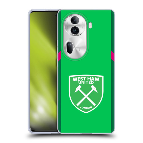 West Ham United FC 2023/24 Crest Kit Home Goalkeeper Soft Gel Case for OPPO Reno11 Pro