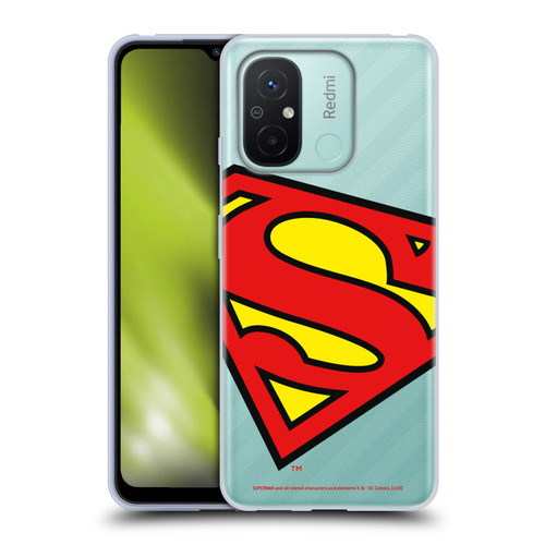 Superman DC Comics Logos Oversized Soft Gel Case for Xiaomi Redmi 12C