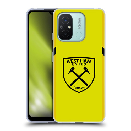 West Ham United FC 2023/24 Crest Kit Away Goalkeeper Soft Gel Case for Xiaomi Redmi 12C