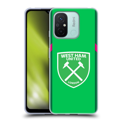 West Ham United FC 2023/24 Crest Kit Home Goalkeeper Soft Gel Case for Xiaomi Redmi 12C