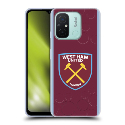 West Ham United FC 2023/24 Crest Kit Home Soft Gel Case for Xiaomi Redmi 12C