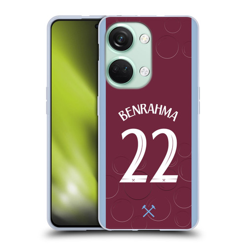 West Ham United FC 2023/24 Players Home Kit Saïd Benrahma Soft Gel Case for OnePlus Nord 3 5G