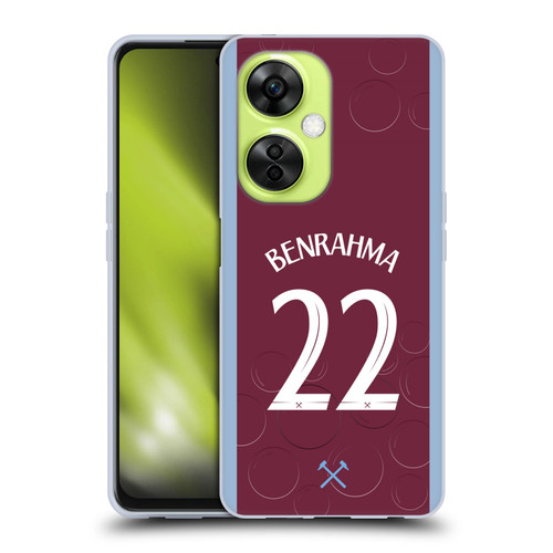 West Ham United FC 2023/24 Players Home Kit Saïd Benrahma Soft Gel Case for OnePlus Nord CE 3 Lite 5G