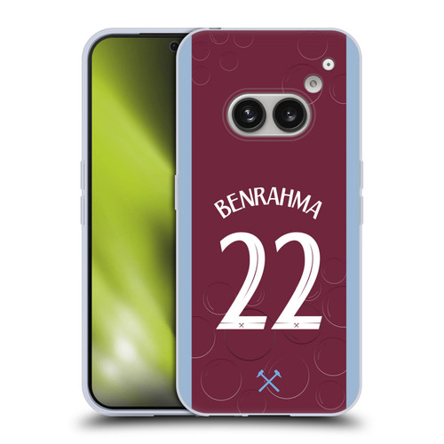 West Ham United FC 2023/24 Players Home Kit Saïd Benrahma Soft Gel Case for Nothing Phone (2a)