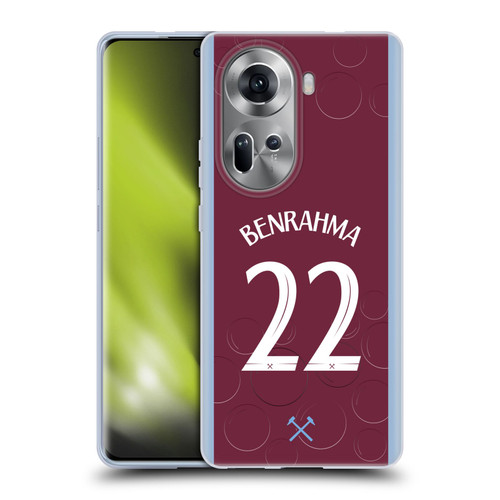 West Ham United FC 2023/24 Players Home Kit Saïd Benrahma Soft Gel Case for OPPO Reno11