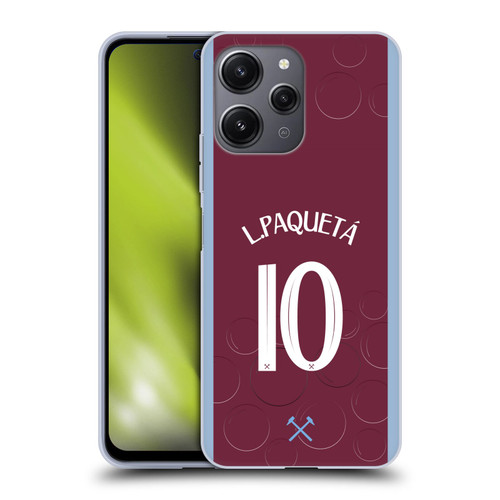 West Ham United FC 2023/24 Players Home Kit Lucas Paquetá Soft Gel Case for Xiaomi Redmi 12