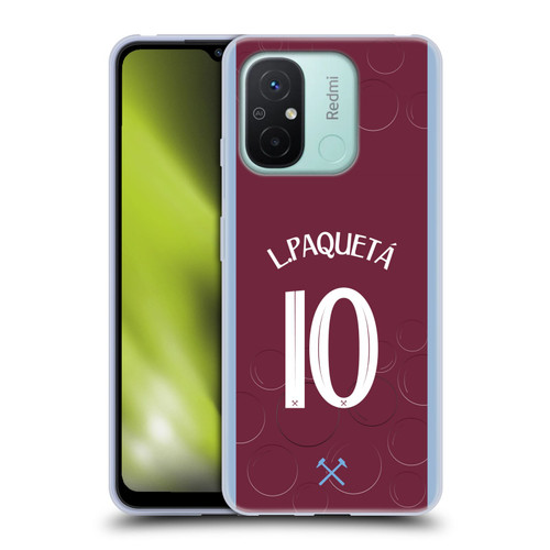 West Ham United FC 2023/24 Players Home Kit Lucas Paquetá Soft Gel Case for Xiaomi Redmi 12C