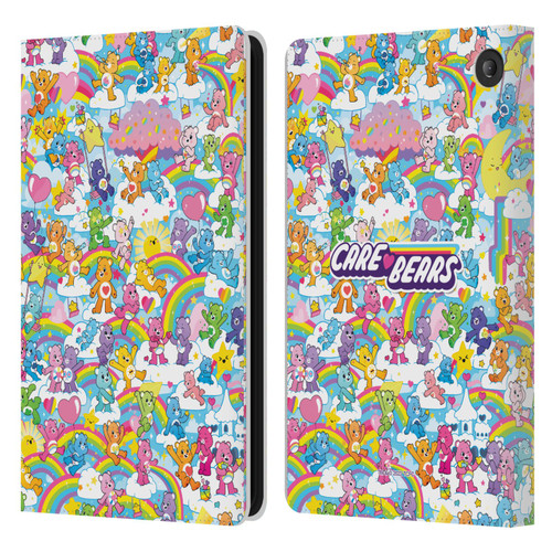 Care Bears 40th Anniversary Rainbow Leather Book Wallet Case Cover For Amazon Fire 7 2022