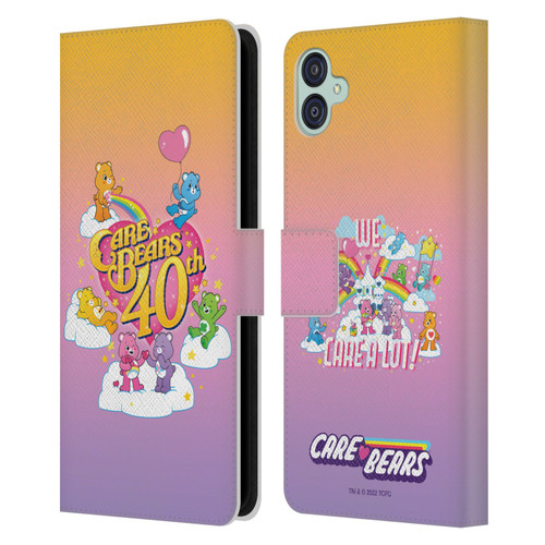 Care Bears 40th Anniversary Celebrate Leather Book Wallet Case Cover For Samsung Galaxy M04 5G / A04e