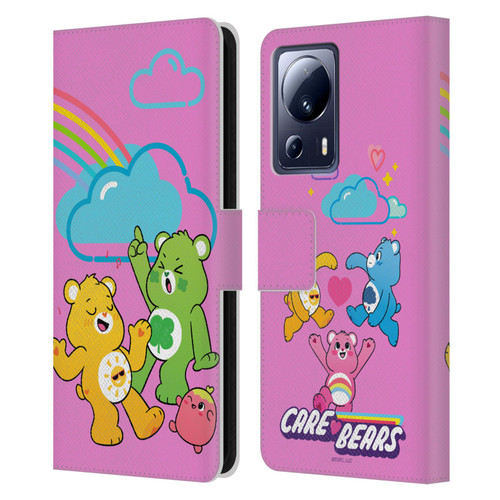 Care Bears Characters Funshine, Cheer And Grumpy Group Leather Book Wallet Case Cover For Xiaomi 13 Lite 5G