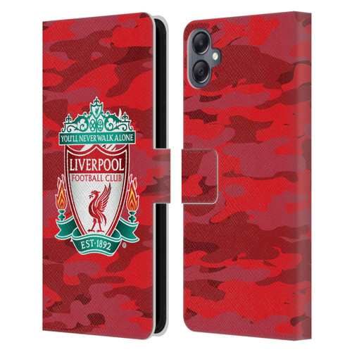 Liverpool Football Club Camou Home Colourways Crest Leather Book Wallet Case Cover For Samsung Galaxy A05