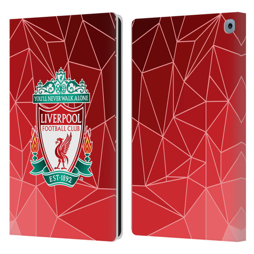 Liverpool Football Club Crest & Liverbird 2 Geometric Leather Book Wallet Case Cover For Amazon Fire HD 10 / Plus 2021