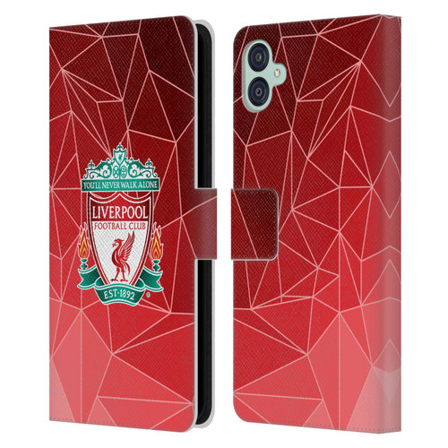 Liverpool Football Club Crest & Liverbird 2 Geometric Leather Book Wallet Case Cover For Samsung Galaxy M04 5G / A04e