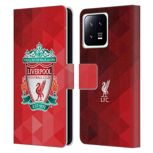 Liverpool Football Club Crest 1 Red Geometric 1 Leather Book Wallet Case Cover For Xiaomi 13 5G