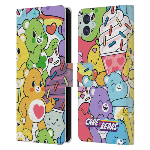 Care Bears Sweet And Savory Character Pattern Leather Book Wallet Case Cover For Samsung Galaxy M04 5G / A04e