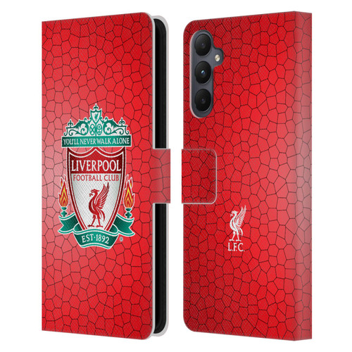 Liverpool Football Club Crest 2 Red Pixel 1 Leather Book Wallet Case Cover For Samsung Galaxy A05s
