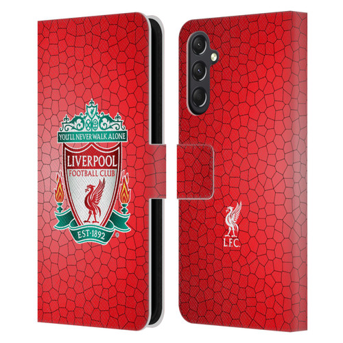 Liverpool Football Club Crest 2 Red Pixel 1 Leather Book Wallet Case Cover For Samsung Galaxy A24 4G / M34 5G