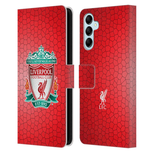 Liverpool Football Club Crest 2 Red Pixel 1 Leather Book Wallet Case Cover For Samsung Galaxy M14 5G