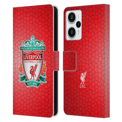 Liverpool Football Club Crest 2 Red Pixel 1 Leather Book Wallet Case Cover For Xiaomi Redmi Note 12T