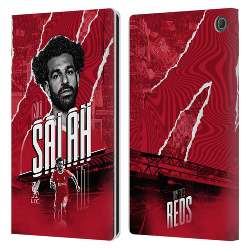 Liverpool Football Club 2023/24 First Team Mohamed Salah Leather Book Wallet Case Cover For Amazon Fire Max 11 2023