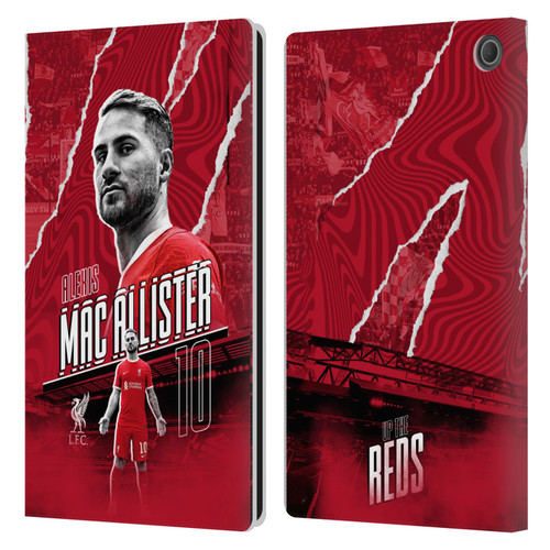 Liverpool Football Club 2023/24 First Team Alexis Mac Allister Leather Book Wallet Case Cover For Amazon Fire Max 11 2023