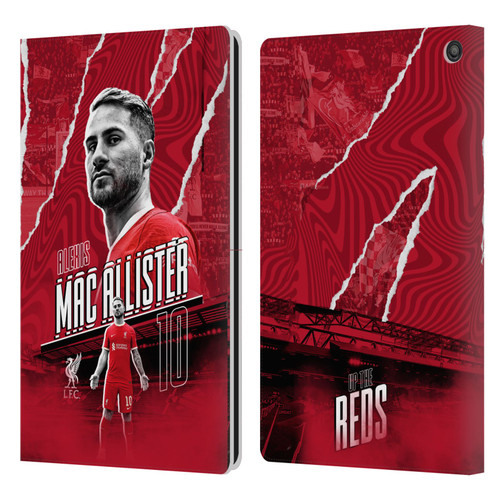 Liverpool Football Club 2023/24 First Team Alexis Mac Allister Leather Book Wallet Case Cover For Amazon Fire HD 10 / Plus 2021