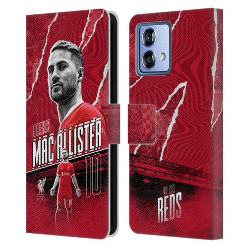 Liverpool Football Club 2023/24 First Team Alexis Mac Allister Leather Book Wallet Case Cover For Motorola Moto G84 5G