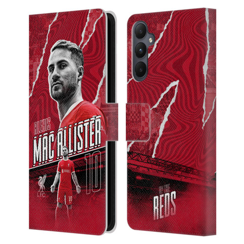 Liverpool Football Club 2023/24 First Team Alexis Mac Allister Leather Book Wallet Case Cover For Samsung Galaxy A05s