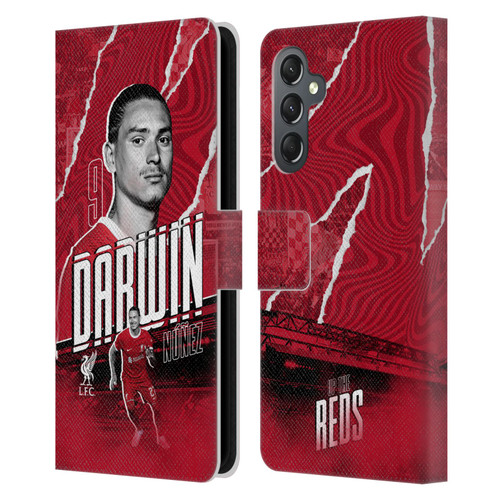 Liverpool Football Club 2023/24 First Team Darwin Núñez Leather Book Wallet Case Cover For Samsung Galaxy A25 5G