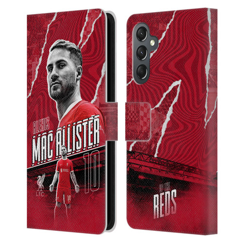 Liverpool Football Club 2023/24 First Team Alexis Mac Allister Leather Book Wallet Case Cover For Samsung Galaxy A25 5G