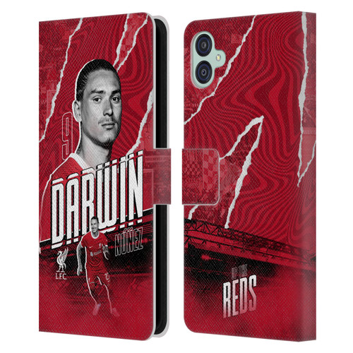 Liverpool Football Club 2023/24 First Team Darwin Núñez Leather Book Wallet Case Cover For Samsung Galaxy M04 5G / A04e