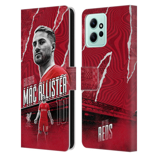 Liverpool Football Club 2023/24 First Team Alexis Mac Allister Leather Book Wallet Case Cover For Xiaomi Redmi 12