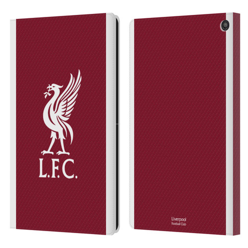 Liverpool Football Club 2023/24 Home Kit Leather Book Wallet Case Cover For Amazon Fire HD 10 / Plus 2021