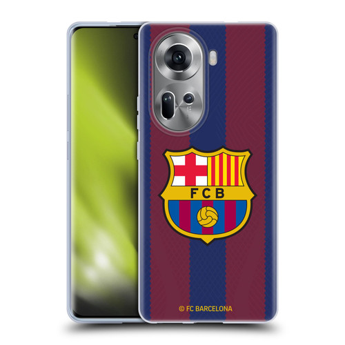 FC Barcelona 2023/24 Crest Kit Home Soft Gel Case for OPPO Reno11