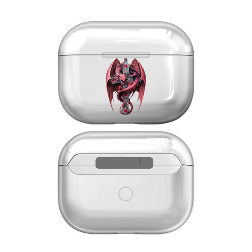 Anne Stokes Fantasy Designs Gothic Guardian Dragon Clear Hard Crystal Cover Case for Apple AirPods Pro 2 Charging Case
