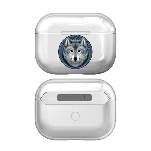 Anne Stokes Fantasy Designs Lunar Wolf Clear Hard Crystal Cover Case for Apple AirPods Pro 2 Charging Case
