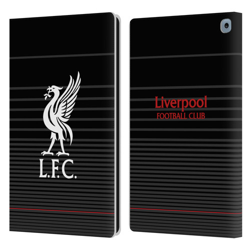 Liverpool Football Club Liver Bird White On Black Kit Leather Book Wallet Case Cover For Amazon Fire HD 10 / Plus 2021