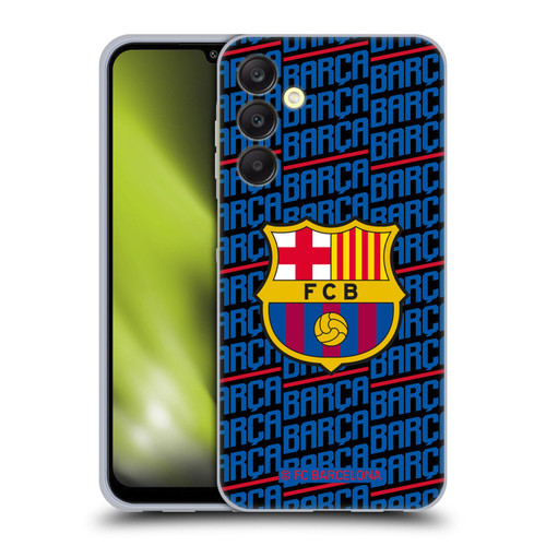 FC Barcelona Crest Patterns Barca Soft Gel Case for Samsung Galaxy A25 5G