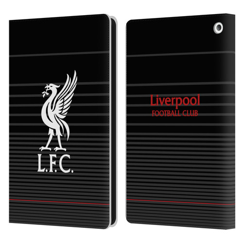 Liverpool Football Club Liver Bird White On Black Kit Leather Book Wallet Case Cover For Amazon Fire HD 8/Fire HD 8 Plus 2020