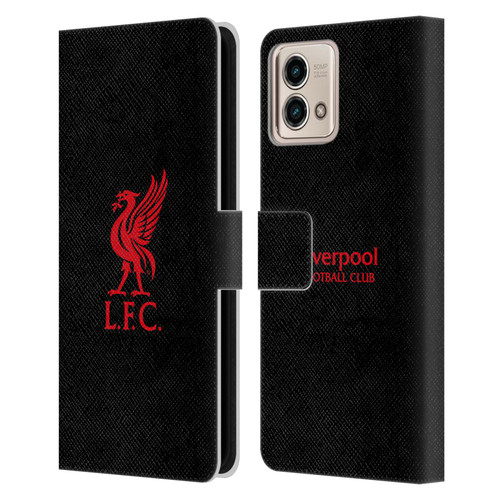 Liverpool Football Club Liver Bird Red Logo On Black Leather Book Wallet Case Cover For Motorola Moto G Stylus 5G 2023