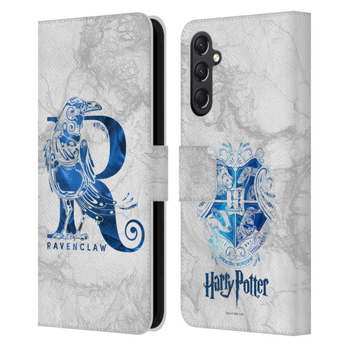 Harry Potter Deathly Hallows IX Ravenclaw Aguamenti Leather Book Wallet Case Cover For Samsung Galaxy A24 4G / M34 5G