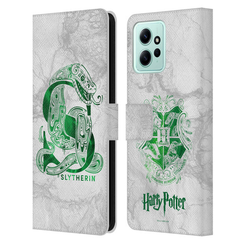 Harry Potter Deathly Hallows IX Slytherin Aguamenti Leather Book Wallet Case Cover For Xiaomi Redmi 12