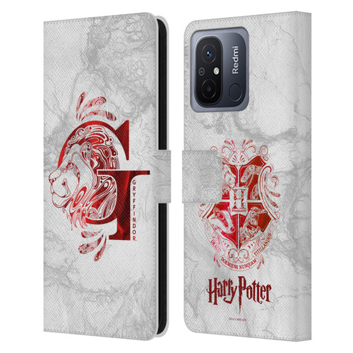 Harry Potter Deathly Hallows IX Gryffindor Aguamenti Leather Book Wallet Case Cover For Xiaomi Redmi 12C
