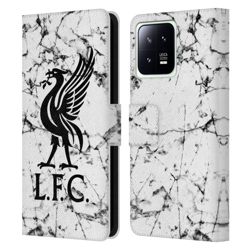Liverpool Football Club Marble Black Liver Bird Leather Book Wallet Case Cover For Xiaomi 13 5G