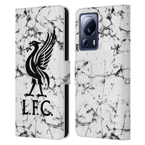 Liverpool Football Club Marble Black Liver Bird Leather Book Wallet Case Cover For Xiaomi 13 Lite 5G
