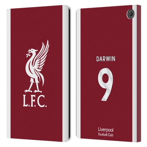 Liverpool Football Club 2023/24 Players Home Kit Darwin Núñez Leather Book Wallet Case Cover For Amazon Fire Max 11 2023